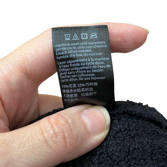 Barefoot Dreams CozyChic Lite Relaxed Hooded Cardigan Medium Black Open Front - Picture 7 of 7